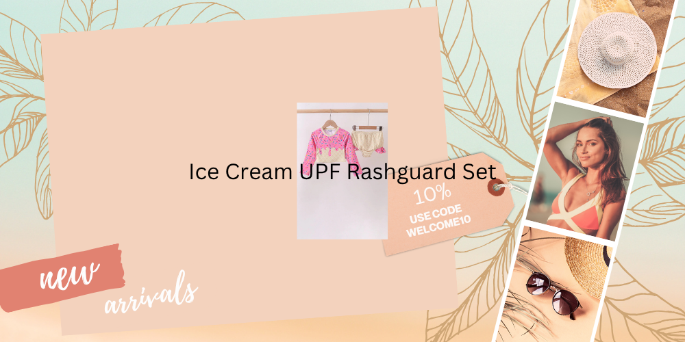 Ice Cream UPF Rashguard Set