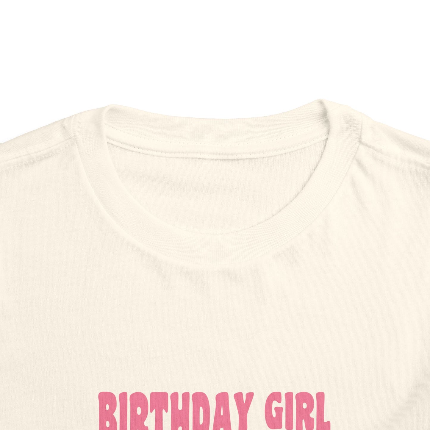 6th Birthday Girl Toddler Tee — Colorful Retro Number Birthday Shirt