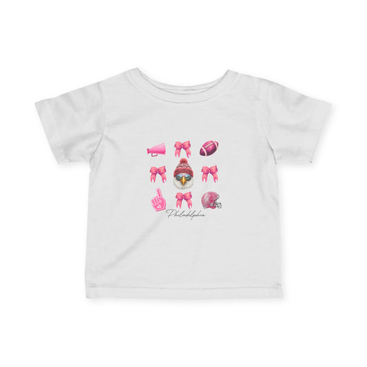 Infant Tee — Pink Cheerleader Icons Baby Shirt