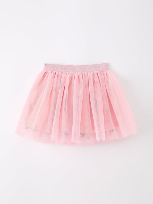 Back To School Pencil Bow Girls Skirt Tulle Applique Skirt