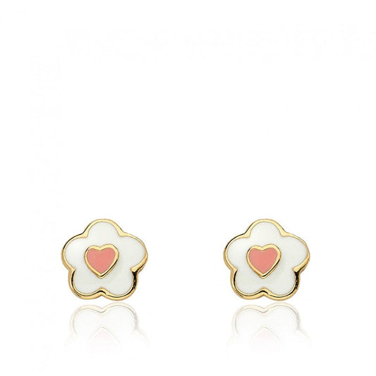 Flower & Heart Stud Earring