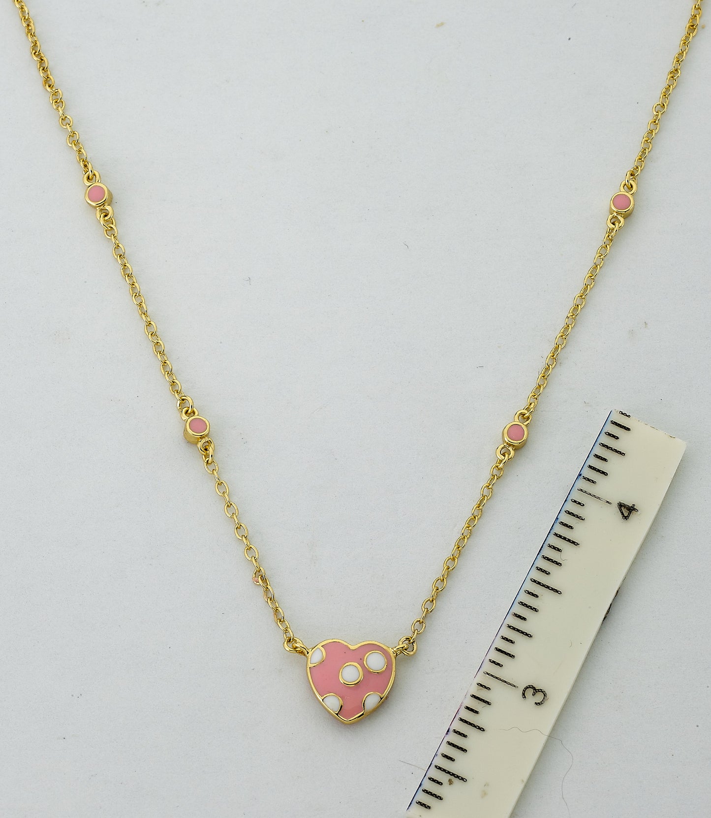 Polka Dot Heart Necklace
