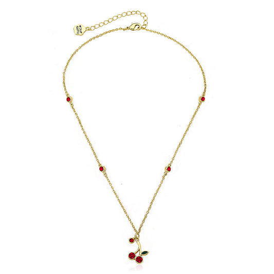 Crystal Cherry Drop Necklace