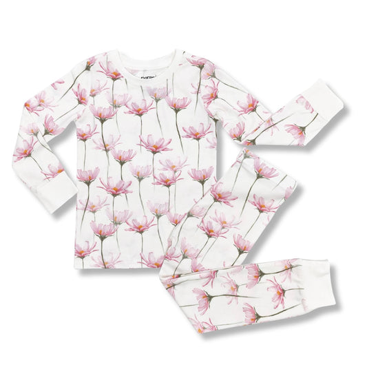 Organic Kids Pajamas - Pink Petals