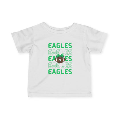 Infant Tee — Repeating 'EAGLES' Football Team Baby Shirt