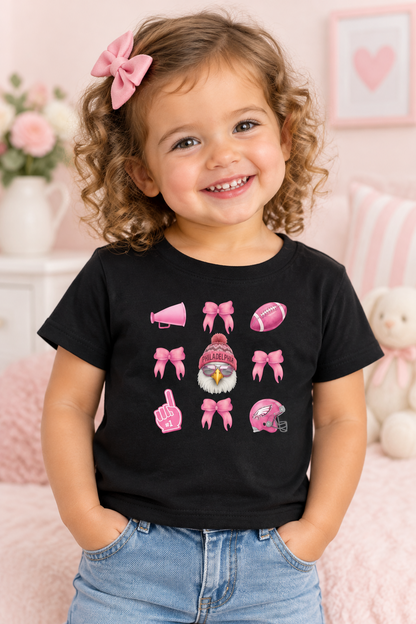 Infant Tee — Pink Cheerleader Icons Baby Shirt