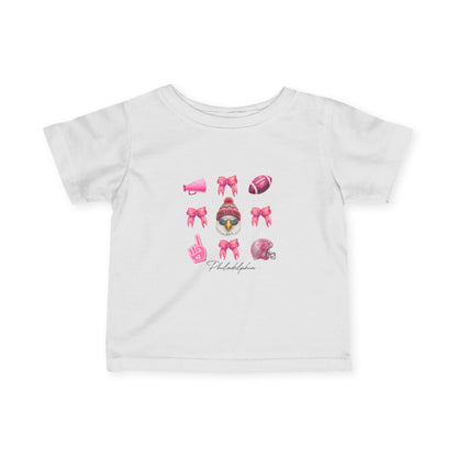 Infant Tee — Pink Cheerleader Icons Baby Shirt