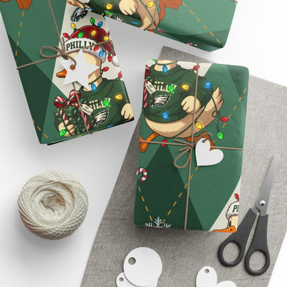 Philadelphia Eagles Christmas Wrapping Paper – Festive Football Duck Holiday Gift Wrap