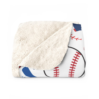 Phillies Baseball Sherpa Blanket — Go Phills Patterned Fleece Throw