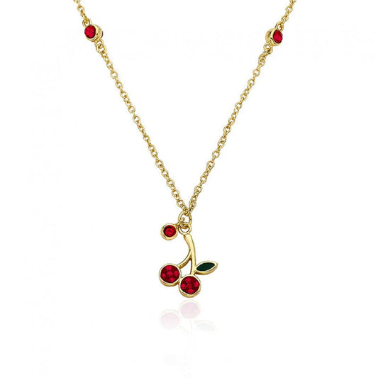 Crystal Cherry Drop Necklace