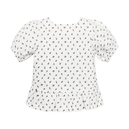 Organic Knit Peplum Top