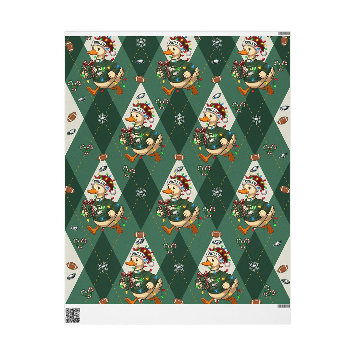 Philadelphia Eagles Christmas Wrapping Paper – Festive Football Duck Holiday Gift Wrap