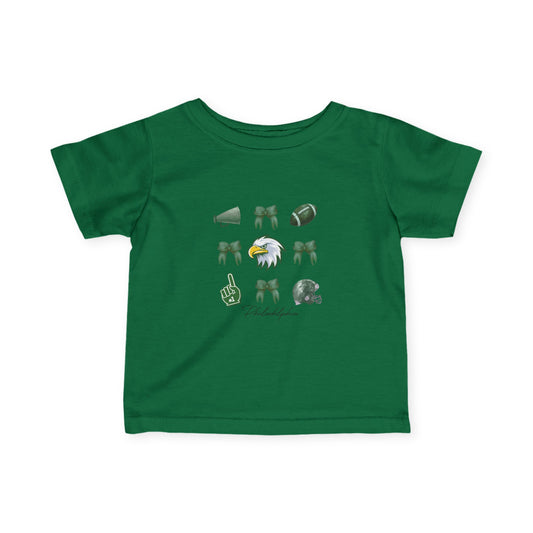 Baby Football Fan Tee — Green Team Spirit Infant Jersey