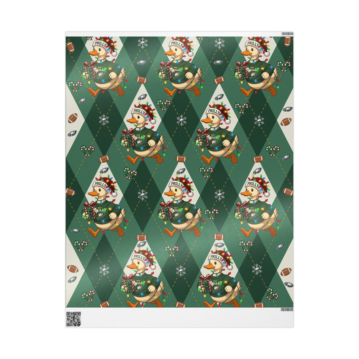 Philadelphia Eagles Christmas Wrapping Paper – Festive Football Duck Holiday Gift Wrap