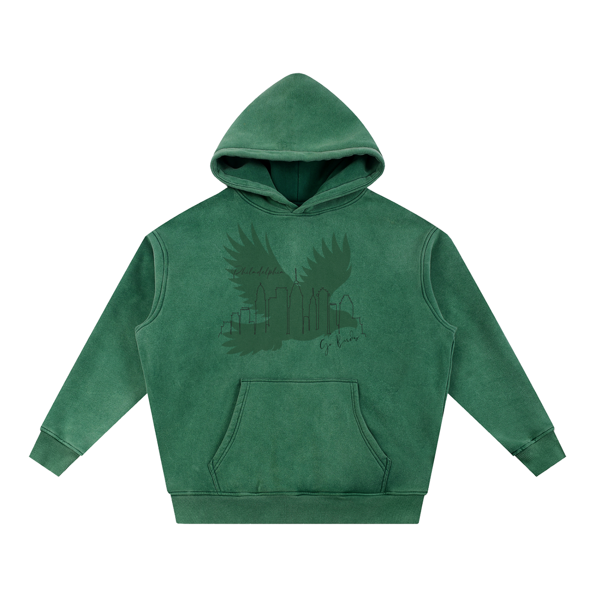 Snow Wash Fleece Oversize Hoodie