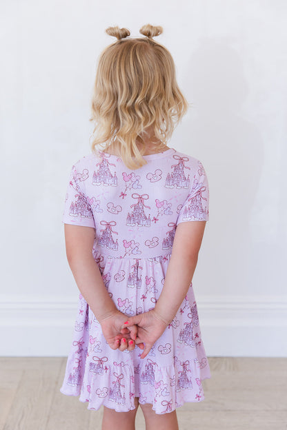 Coquette Castles (ribbed) - Ruffle Dress