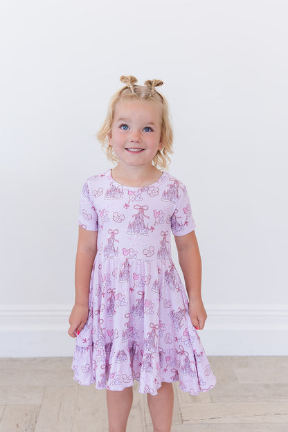 Coquette Castles (ribbed) - Ruffle Dress