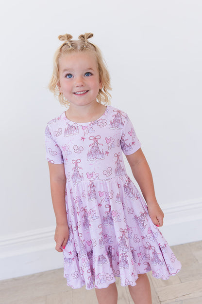Coquette Castles (ribbed) - Ruffle Dress