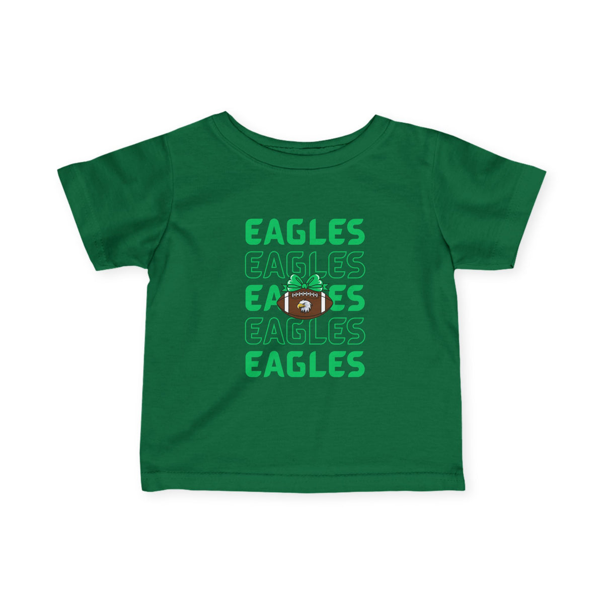 Infant Tee — Repeating 'EAGLES' Football Team Baby Shirt