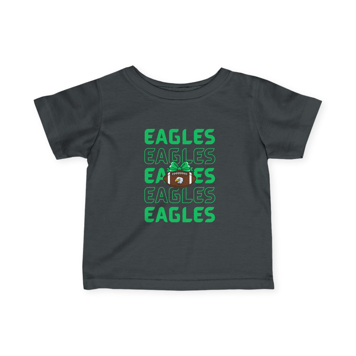 Infant Tee — Repeating 'EAGLES' Football Team Baby Shirt