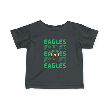Infant Tee — Repeating 'EAGLES' Football Team Baby Shirt