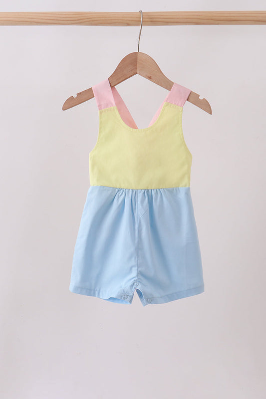 Yellow & blue ruffle bow bubble