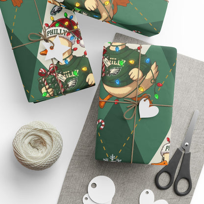 Philadelphia Eagles Christmas Wrapping Paper – Festive Football Duck Holiday Gift Wrap