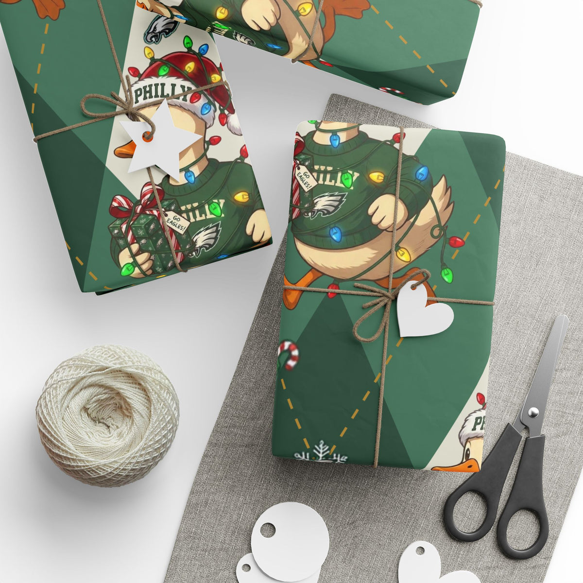Philadelphia Eagles Christmas Wrapping Paper – Festive Football Duck Holiday Gift Wrap