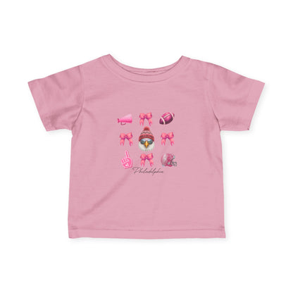 Infant Tee — Pink Cheerleader Icons Baby Shirt