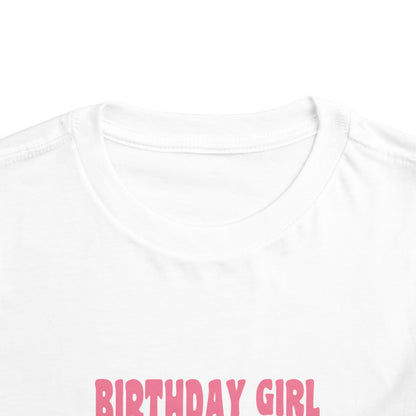 6th Birthday Girl Toddler Tee — Colorful Retro Number Birthday Shirt