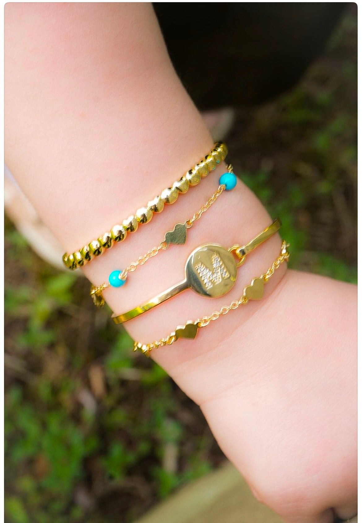 Pearl & Hearts Station Bracelet