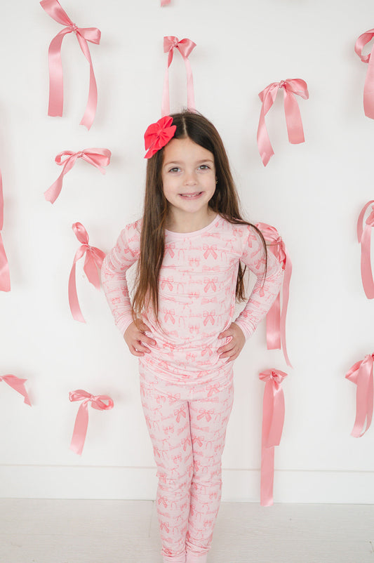 Pink Bows (Long Sleeve PJ)
