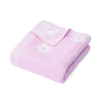 Daisy Jacquard Knit Baby Blanket
