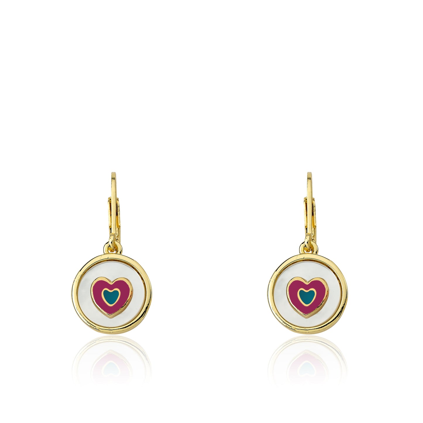 Coin Heart Dangle Earring