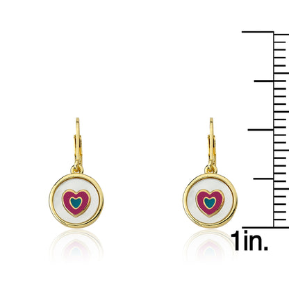 Coin Heart Dangle Earring