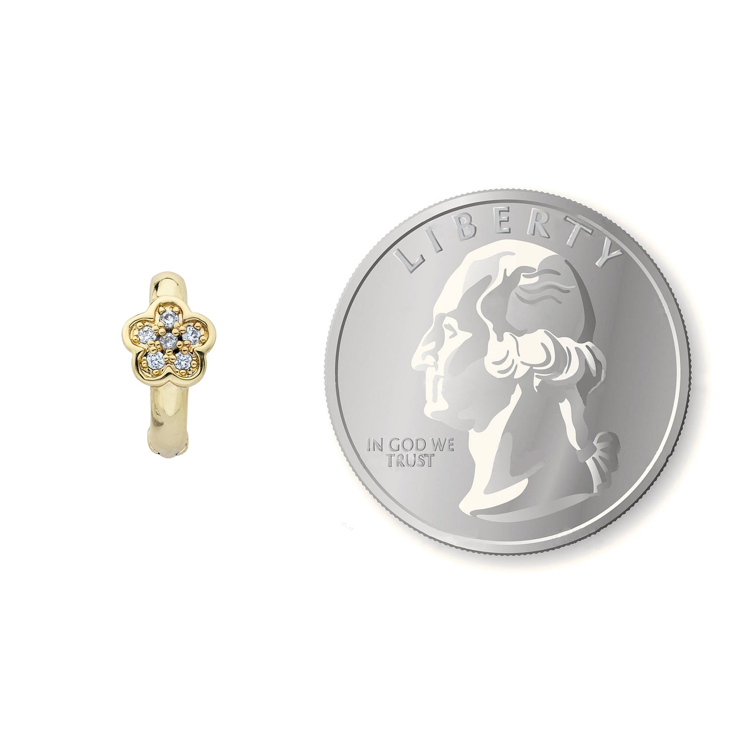 Cz Flower Baby Earring