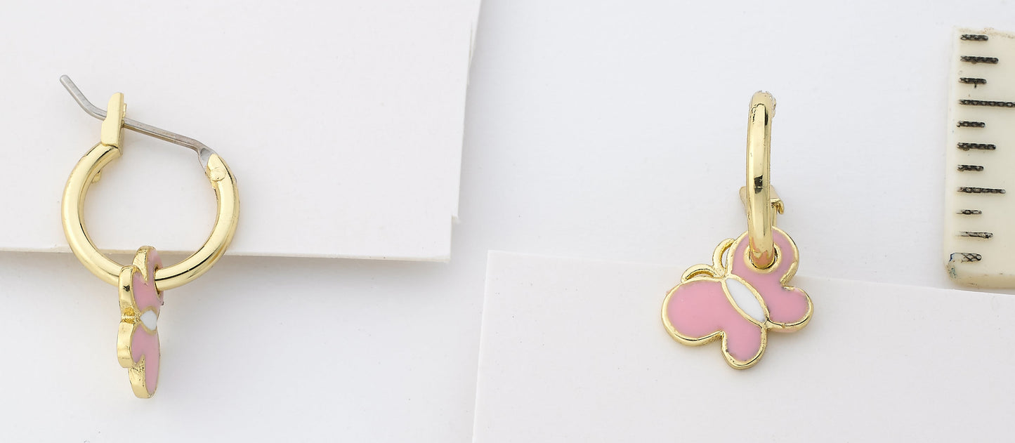 Butterfly Slide Hoop Earring