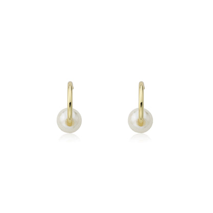 Pearl Slide On Hoop Earring