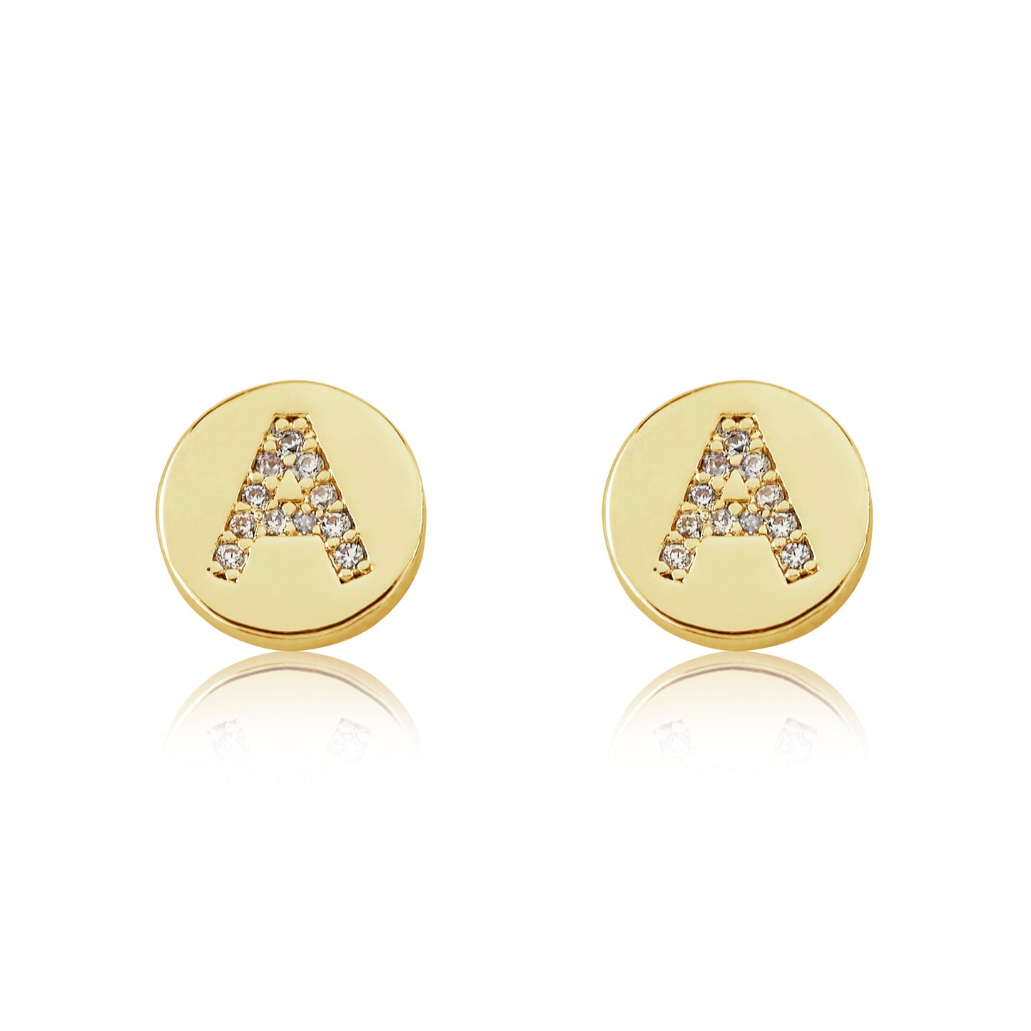 LMTS Classic! Initial Disc Stud Earring