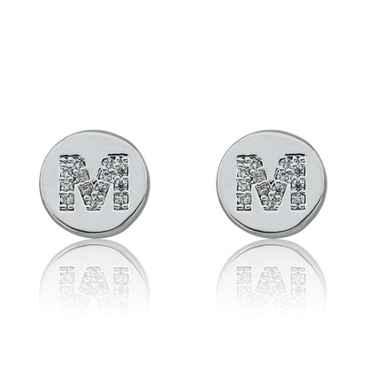 LMTS Classic! Initial Disc Stud Earring