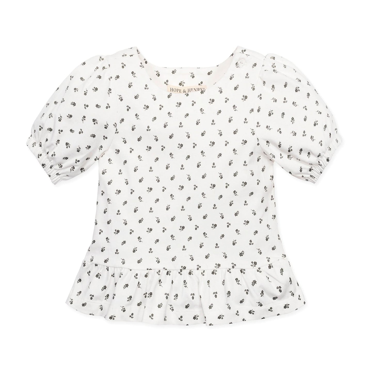 Organic Knit Peplum Top