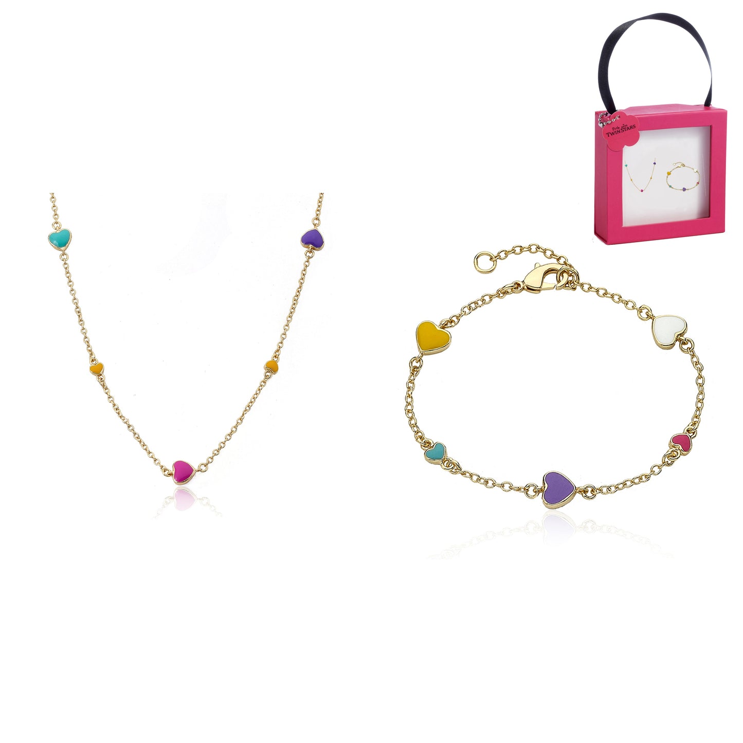 Rainbow Heart Bracelet
