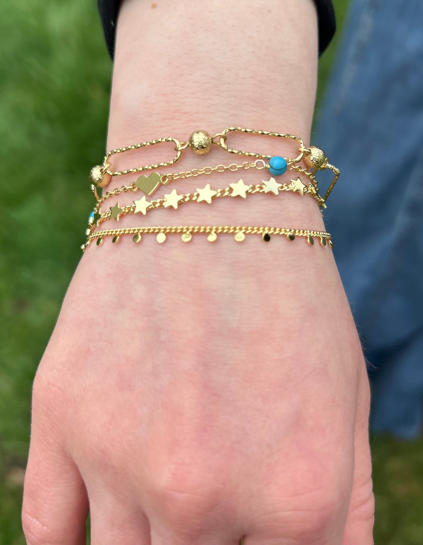 Pearl & Hearts Station Bracelet