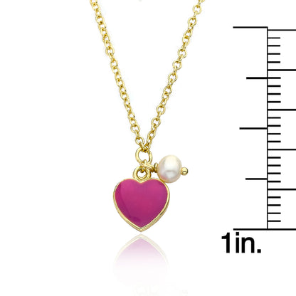 Hot Pink Heart Necklace