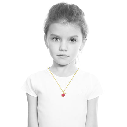 Hot Pink Heart Necklace