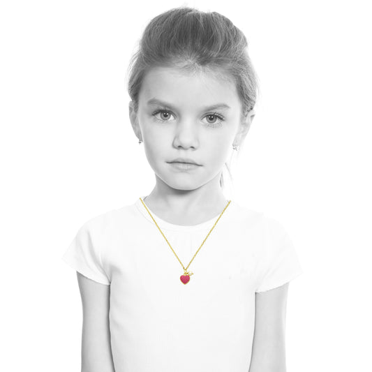 Hot Pink Heart Necklace