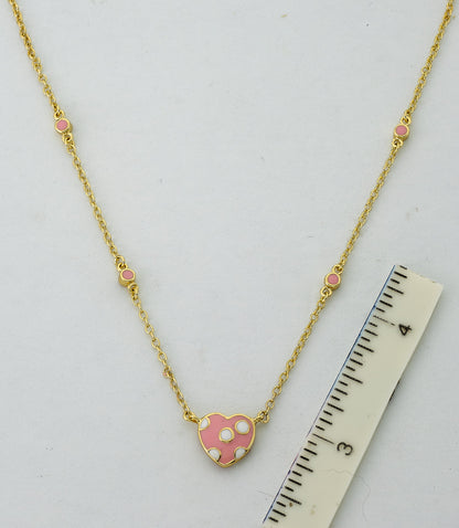 Polka Dot Heart Necklace