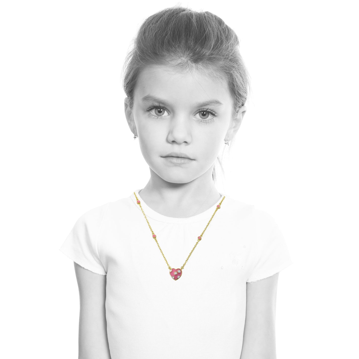 Polka Dot Heart Necklace