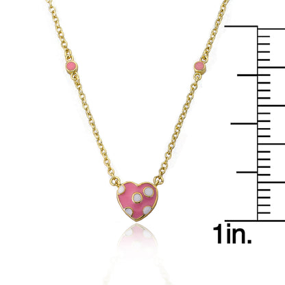 Polka Dot Heart Necklace