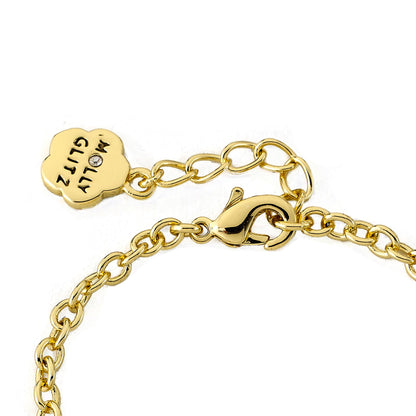 Crystal Flower Charm Bracelet